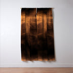 dark cognac brushed suede leather ( faux  ) Window Curtain Gallery Image 3