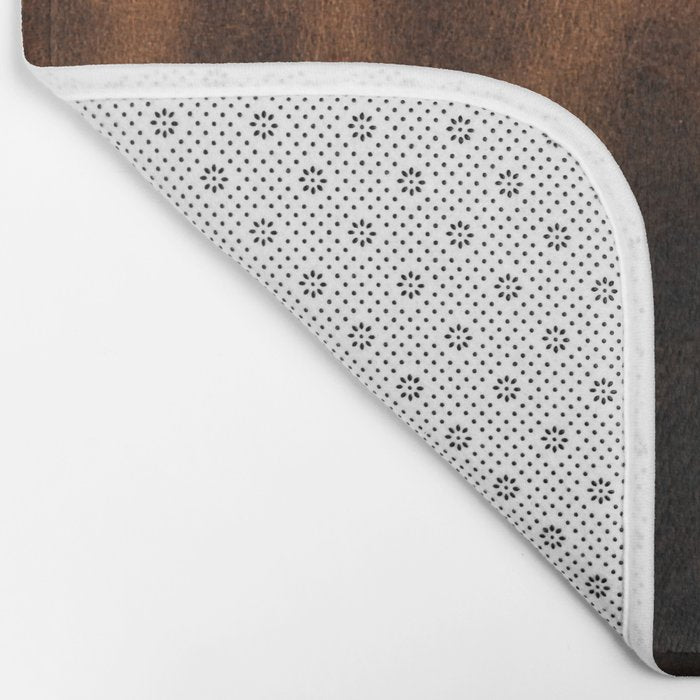 dark cognac brushed suede leather ( faux  ) Bath Mat Gallery Image 2