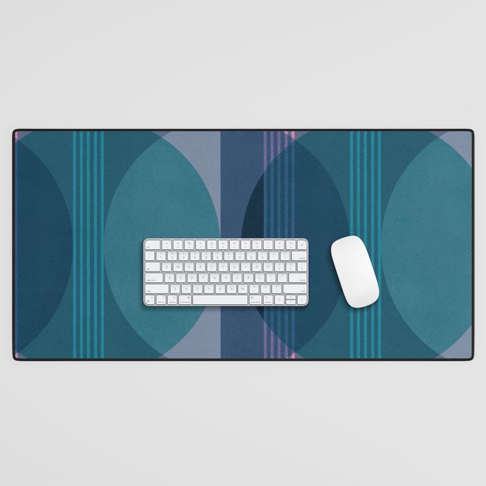 Abstraction_BLUE_LANDSCAPE_MOONLIGHT_NATURE_POP_ART_)521A Desk Mat Gallery Image 1