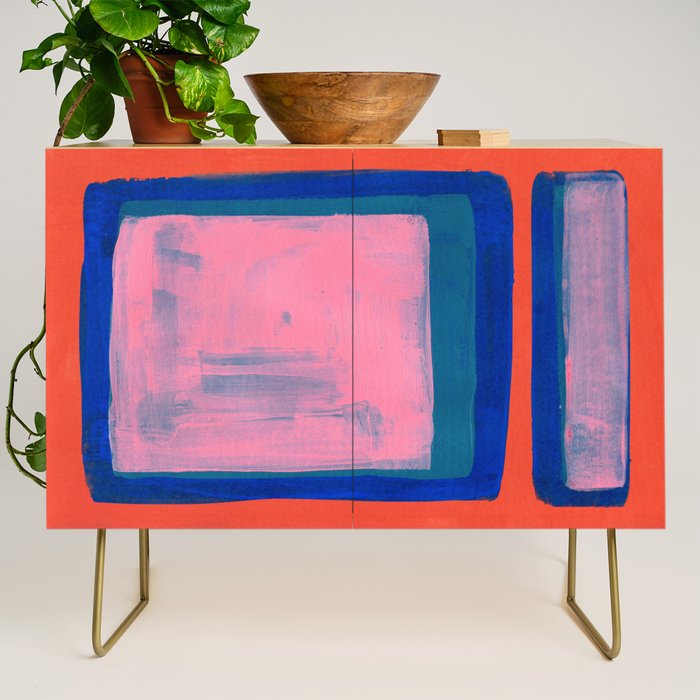 Double Blue Pink Colourfield  Credenza Gallery Image 1
