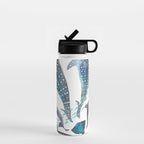 Whale Shark, Ray & Sea Creature Play Print Water Bottle Gallery Image 1
