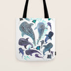 Whale Shark, Ray & Sea Creature Play Print Tote Bag Gallery Image 1