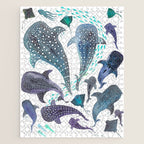 Whale Shark, Ray & Sea Creature Play Print Jigsaw Puzzle Gallery Image 1