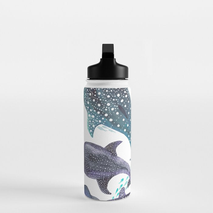 Whale Shark, Ray & Sea Creature Play Print Water Bottle Gallery Image 3