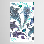 Whale Shark, Ray & Sea Creature Play Print Tablecloth Gallery Image 2