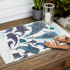 Whale Shark, Ray & Sea Creature Play Print Outdoor Rug Gallery Image 2