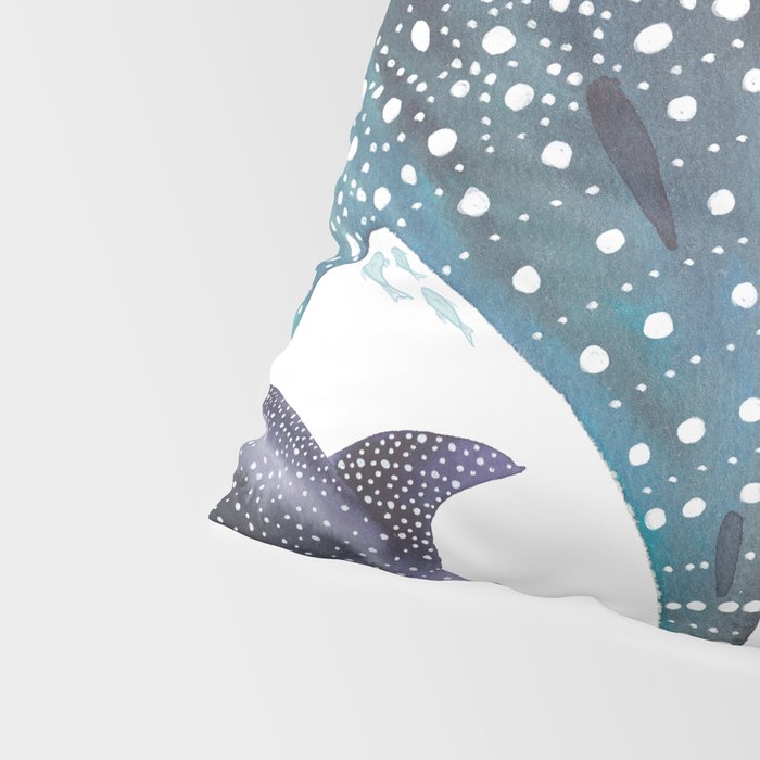 Whale Shark, Ray & Sea Creature Play Print Pillow Sham Gallery Image 4