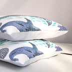 Whale Shark, Ray & Sea Creature Play Print Pillow Sham Gallery Image 3