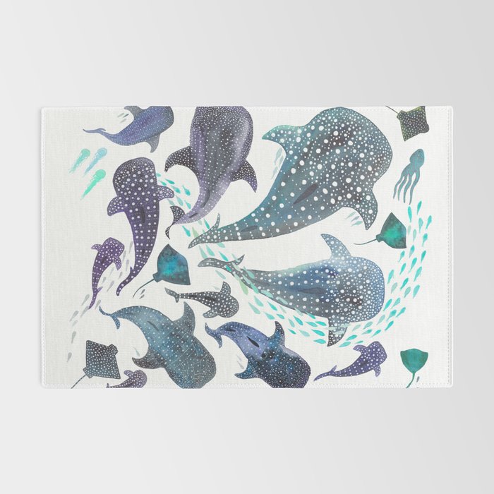 Whale Shark, Ray & Sea Creature Play Print Rug Gallery Image 2