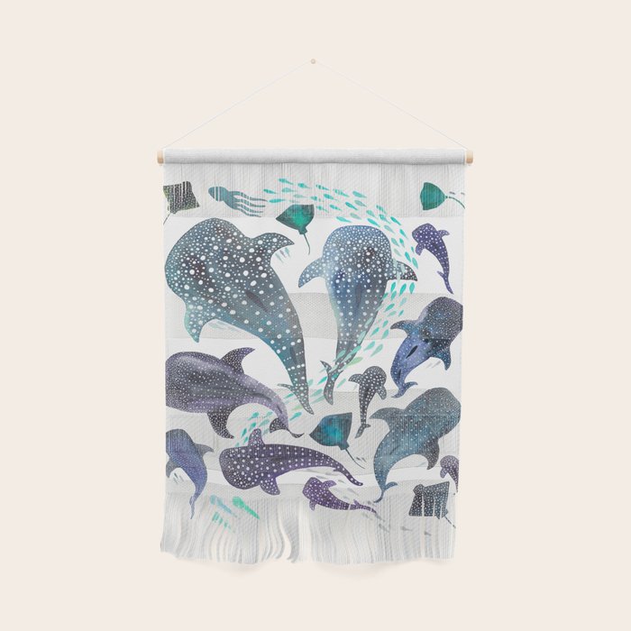 Whale Shark, Ray & Sea Creature Play Print Wall Hanging Gallery Image 1