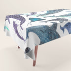 Whale Shark, Ray & Sea Creature Play Print Tablecloth Gallery Image 1