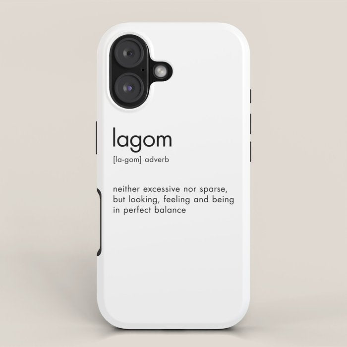 Lagom Definition iPhone Case Gallery Image 1