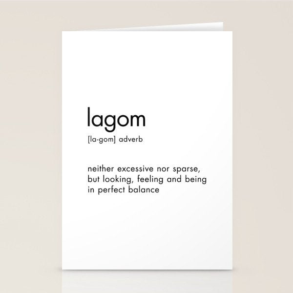 Lagom Definition Stationery Card Gallery Image 1