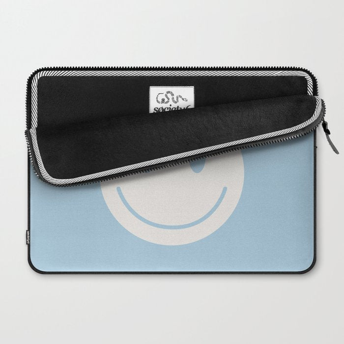 Happy Thoughts Baby Blue Laptop Sleeve Gallery Image 2