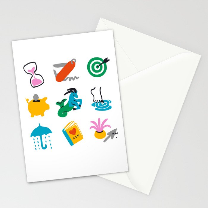 Capricorn Emoji Stationery Card Gallery Image 2