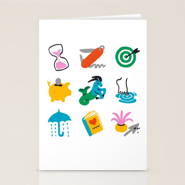Capricorn Emoji Stationery Card Gallery Image 2