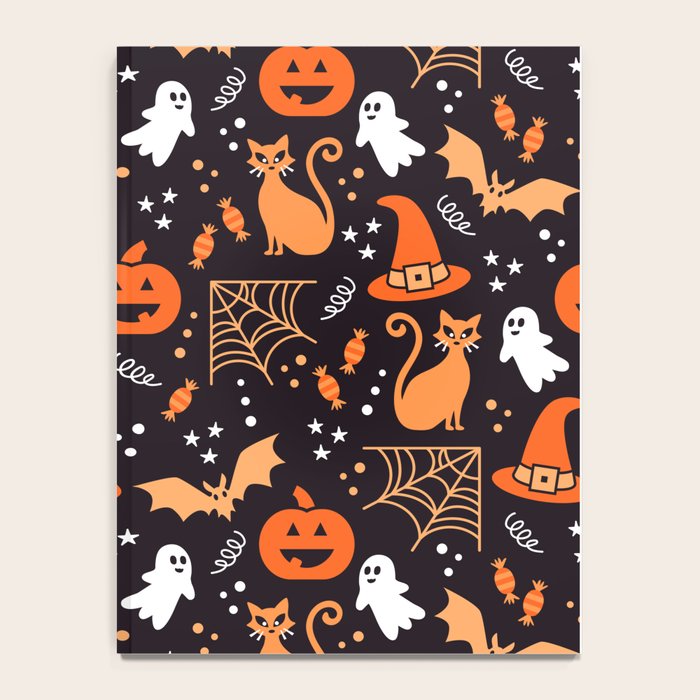 Halloween party illustrations orange, black Notebook Gallery Image 4