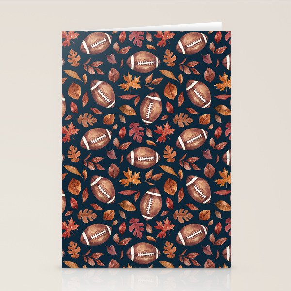 Fall Football - Navy Stationery Card Gallery Image 1