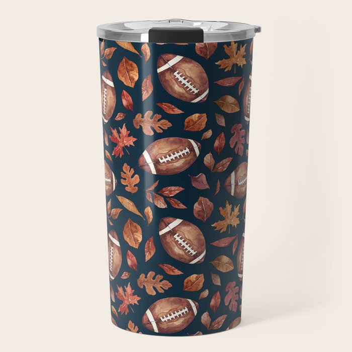 Fall Football - Navy Travel Mug Gallery Image 1