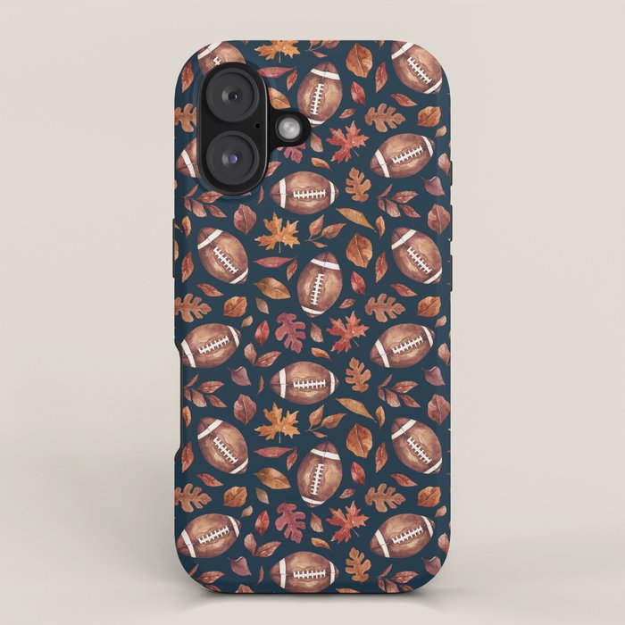 Fall Football - Navy iPhone Case Gallery Image 1