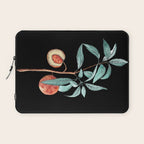 botanical peach Laptop Sleeve Gallery Image 1