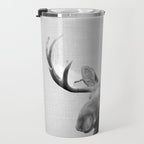 Moose - Black & White Travel Mug Gallery Image 3
