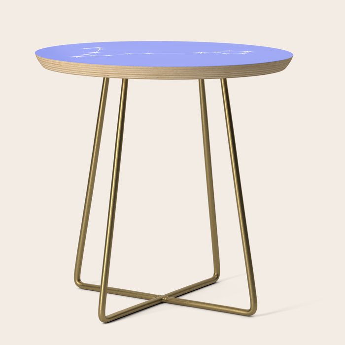 Pisces Zodiac Star Constellation Line Art Pastel Purple Side Table Gallery Image 1