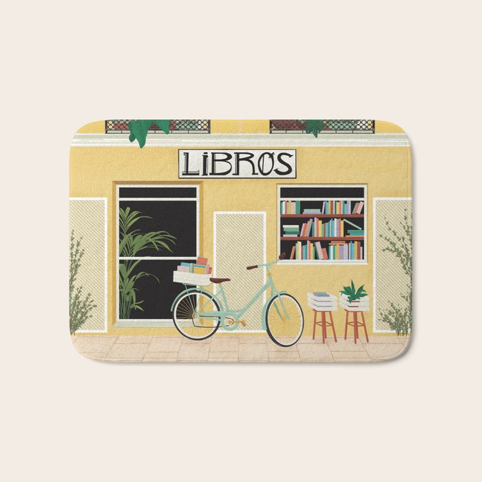 Madrid Book Shop Bath Mat Gallery Image 1