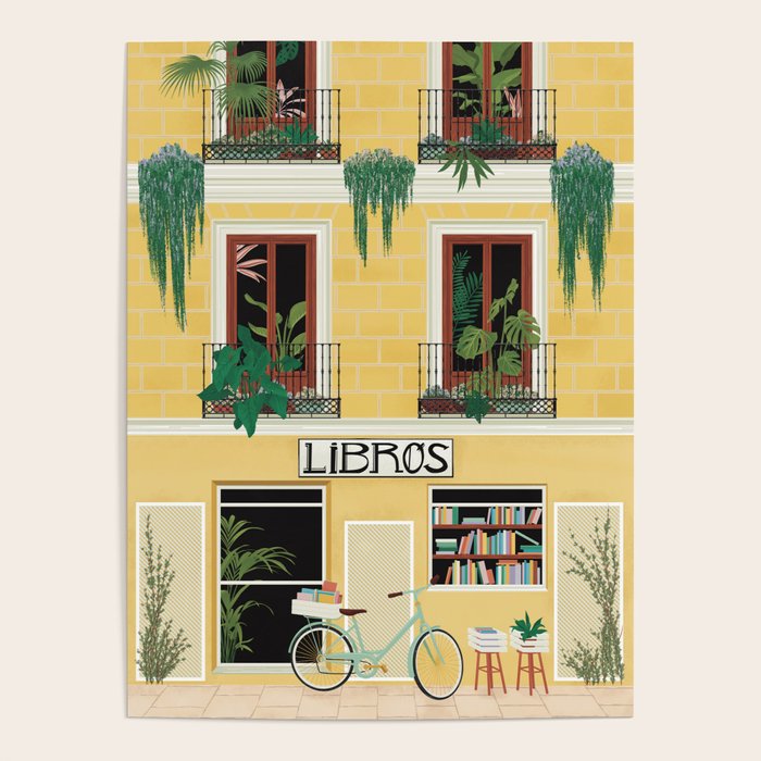 Madrid Book Shop Poster