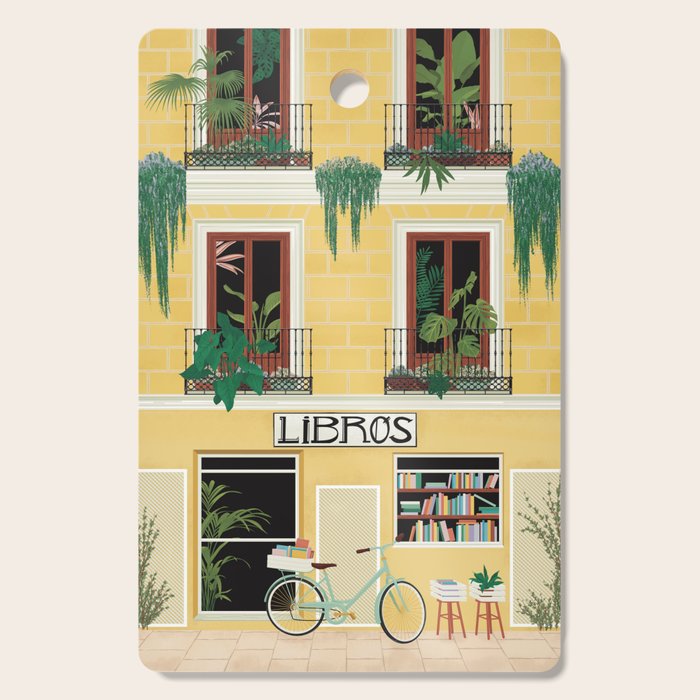 Madrid Book Shop Cutting Board Gallery Image 1