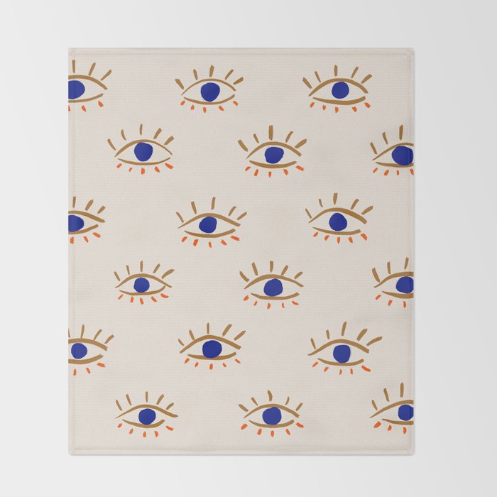 Evil eyes Throw Blanket Gallery Image 2