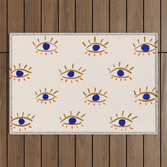 Evil eyes Outdoor Rug Gallery Image 1