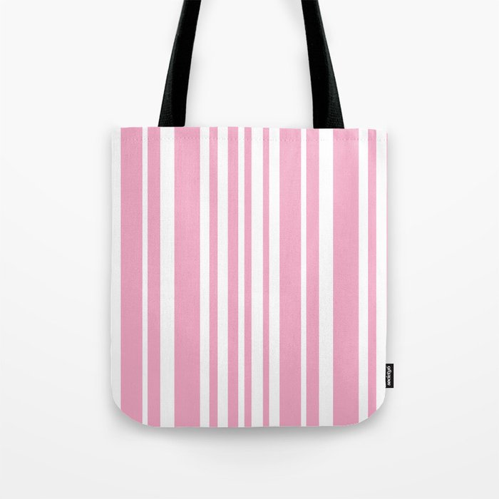 Classic Stripes XXXI - Pastel Pink  Tote Bag Gallery Image 1