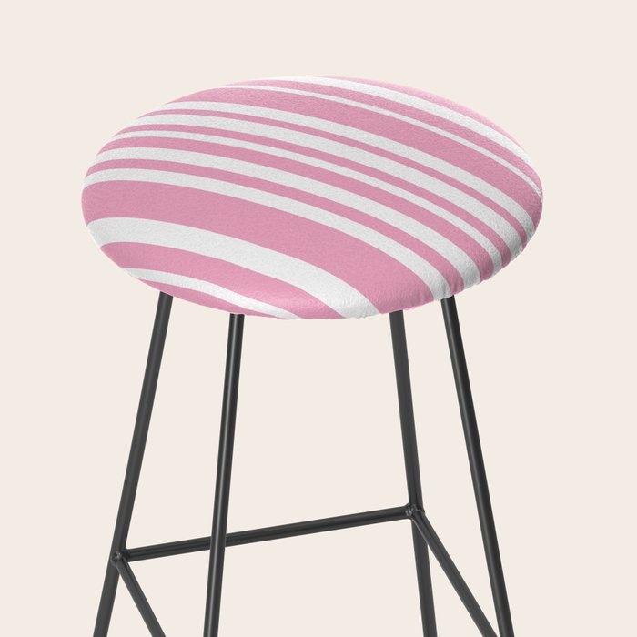 Classic Stripes XXXI - Pastel Pink  Stool Gallery Image 2