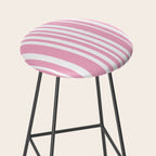 Classic Stripes XXXI - Pastel Pink  Stool Gallery Image 2