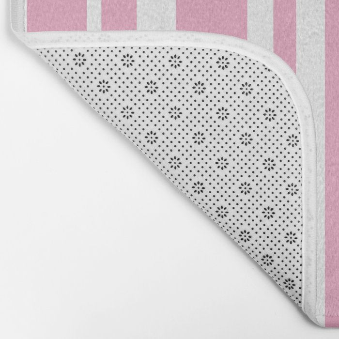 Classic Stripes XXXI - Pastel Pink  Bath Mat Gallery Image 2
