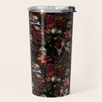 Gothic Night Skulls Flower Botanical Midnight Garden Travel Mug Gallery Image 2