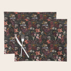 Gothic Night Skulls Flower Botanical Midnight Garden Placemat Gallery Image 1