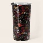 Gothic Night Skulls Flower Botanical Midnight Garden Travel Mug Gallery Image 3