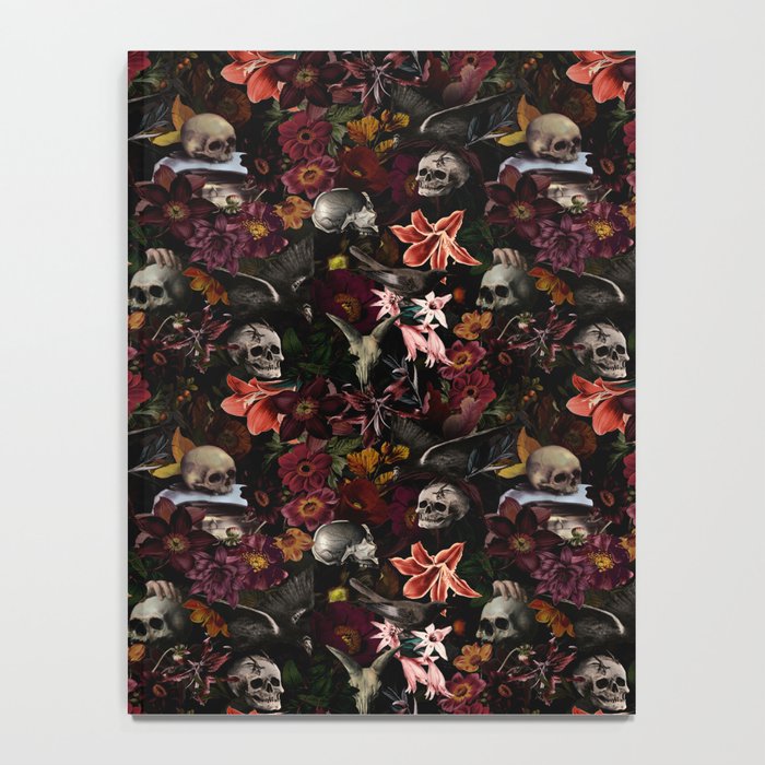 Gothic Night Skulls Flower Botanical Midnight Garden Notebook Gallery Image 4