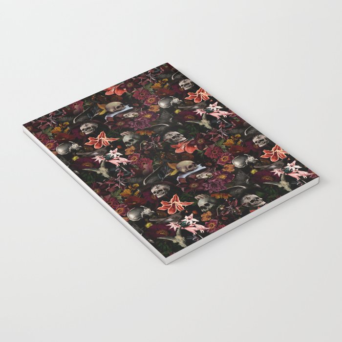 Gothic Night Skulls Flower Botanical Midnight Garden Notebook Gallery Image 3