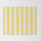 Vertical Stripes Yellow and White Ogee A-Go-Go Pop Pattern Throw Blanket Gallery Image 2