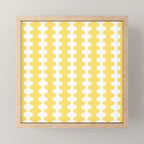 Vertical Stripes Yellow and White Ogee A-Go-Go Pop Pattern Mini Art Print Gallery Image 1