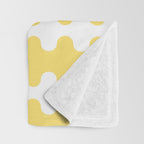 Vertical Stripes Yellow and White Ogee A-Go-Go Pop Pattern Throw Blanket Gallery Image 3