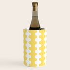 Vertical Stripes Yellow and White Ogee A-Go-Go Pop Pattern Wine Chiller Gallery Image 3
