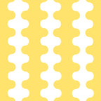Vertical Stripes Yellow and White Ogee A-Go-Go Pop Pattern Coffee Mug Gallery Image 2