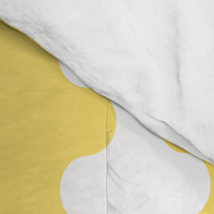Vertical Stripes Yellow and White Ogee A-Go-Go Pop Pattern Comforter Gallery Image 4
