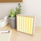 Vertical Stripes Yellow and White Ogee A-Go-Go Pop Pattern Mini Art Print Gallery Image 2