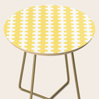 Vertical Stripes Yellow and White Ogee A-Go-Go Pop Pattern Side Table Gallery Image 2