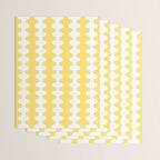 Vertical Stripes Yellow and White Ogee A-Go-Go Pop Pattern Wrapping Paper Gallery Image 3
